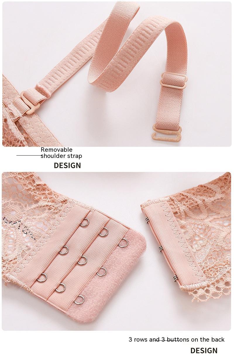 Half Cup Lace Bra Steel Ring Push Up Prevent Accessory Breast Plus Size Underwear