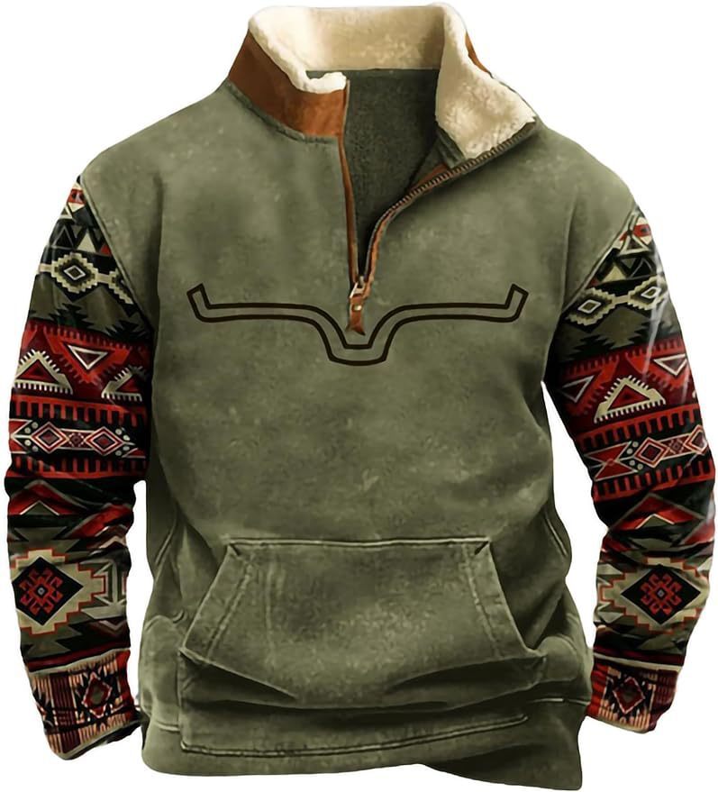 Half Zipper Turtleneck Sweater Men's