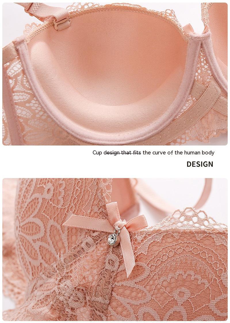 Half Cup Lace Bra Steel Ring Push Up Prevent Accessory Breast Plus Size Underwear