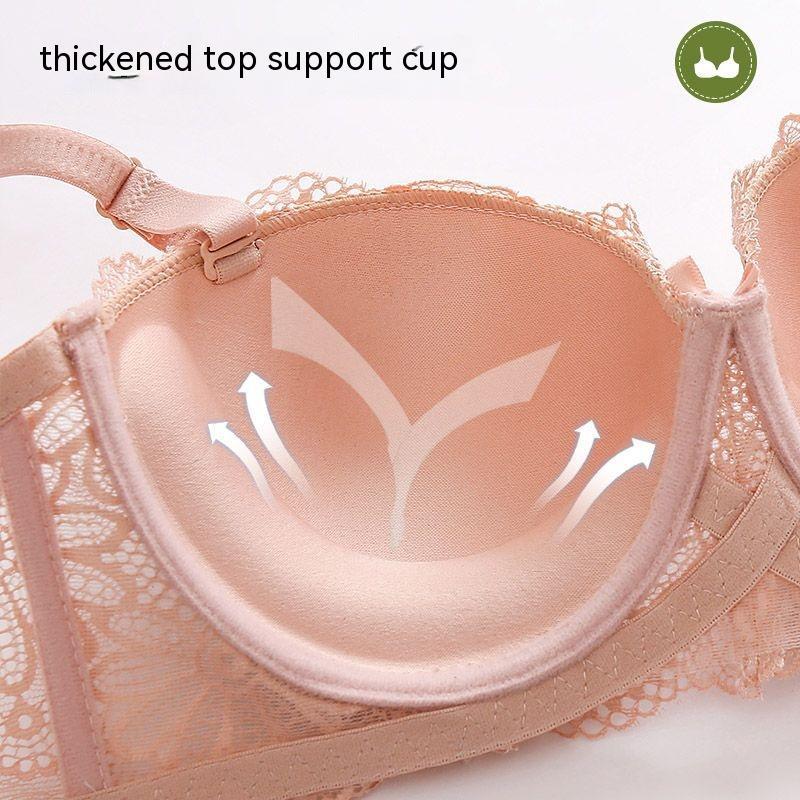 Half Cup Lace Bra Steel Ring Push Up Prevent Accessory Breast Plus Size Underwear