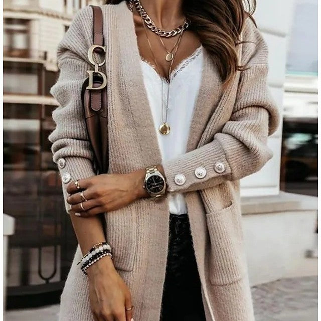 Button Cardigan European And American Women's Fashion