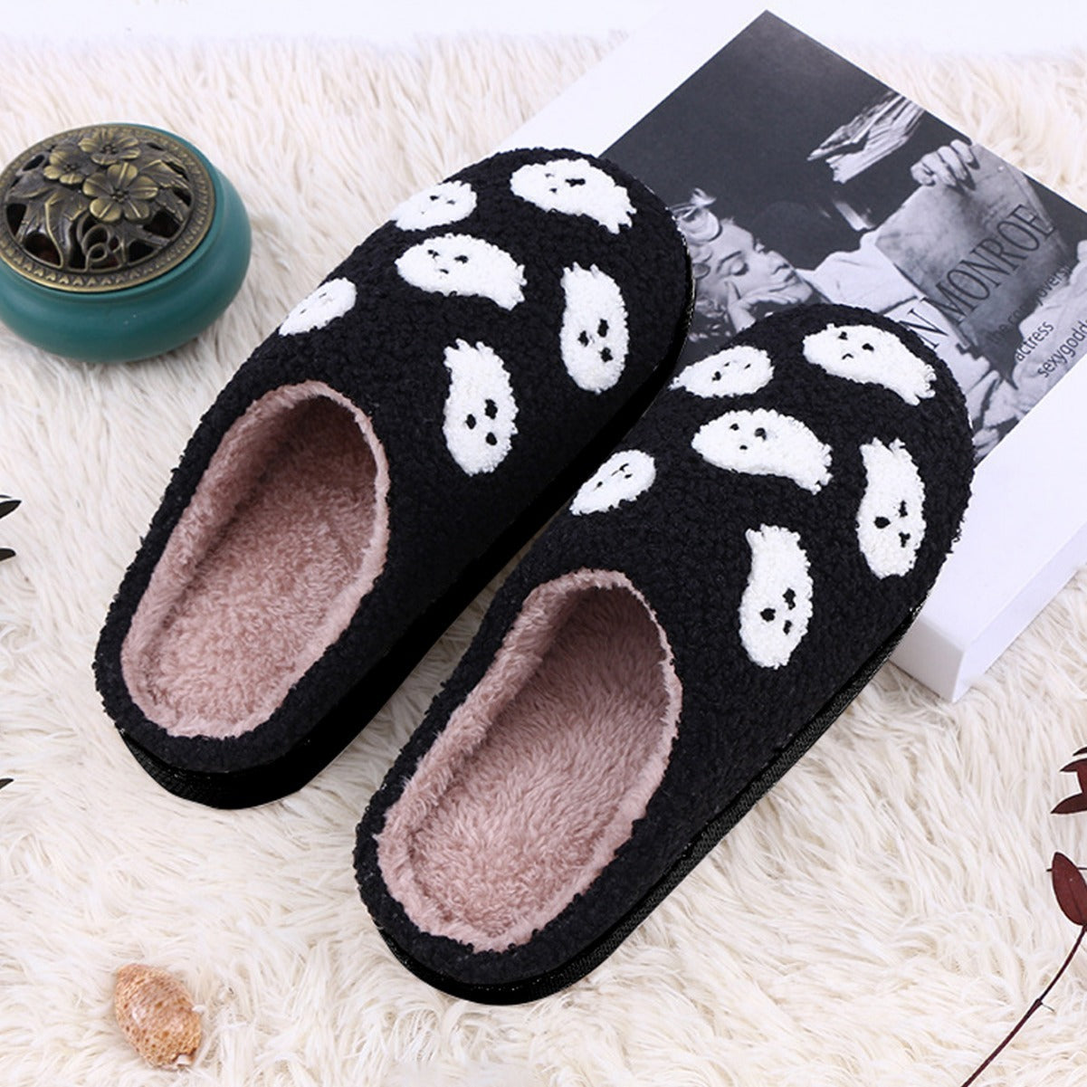 Cotton Slippers Cute Ghost Cartoon Home Cotton Shoes