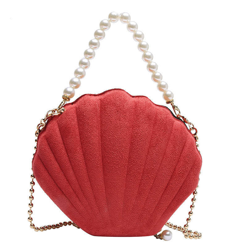 Shell style single shoulder diagonal bag