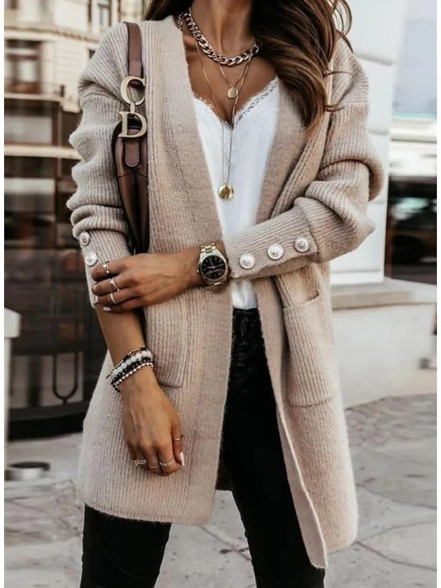 Button Cardigan European And American Women's Fashion