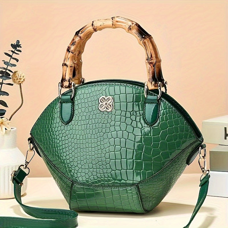 Retro Bamboo Highend Texture Retro Bamboo Section Handbag  Womens Bag  Bamboo  Small Creative Shoulder Bag Crossbody Bag