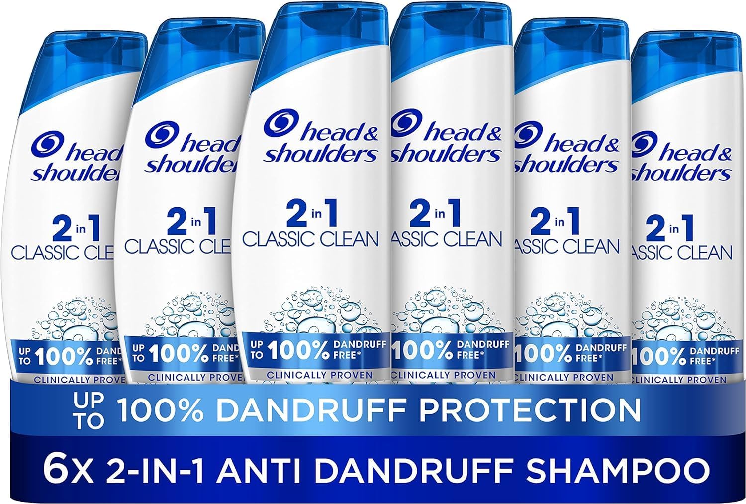 Head  Shoulders Classic Clean AntiDandruff 2in1 Shampoo SixPack6 x 250 ml Clinically Proven Deep Clean UK number 1 Shampoo